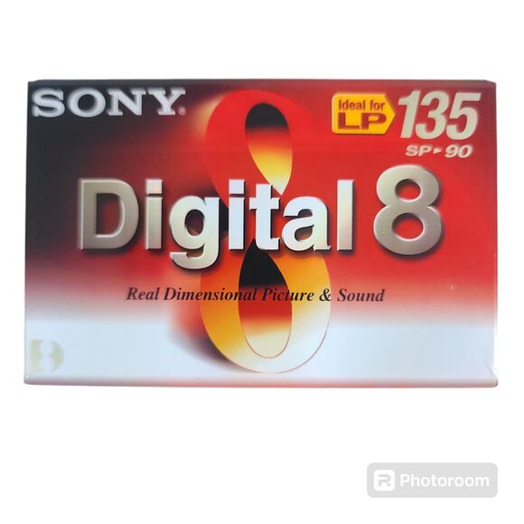 SEALED SONY DIGITAL 8 CAMCORDER TAPE 135min LP - 90min SP N8-90P2 FACTORY SEALED - Picture 1 of 7